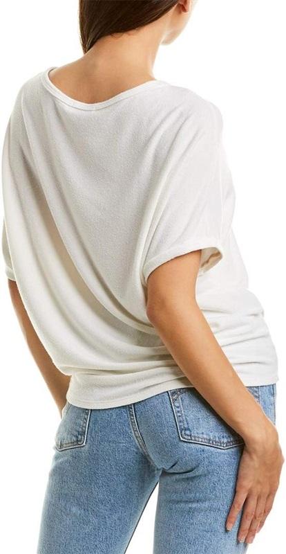 NWOT Michael Stars L Ellie Elbow-Sleeve Top Dolman Ivory 121389