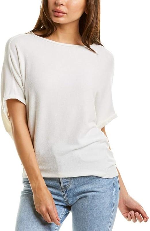 NWOT Michael Stars L Ellie Elbow-Sleeve Top Dolman Ivory 121389