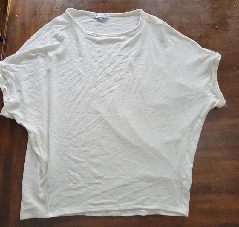 NWOT Michael Stars L Ellie Elbow-Sleeve Top Dolman Ivory 121389