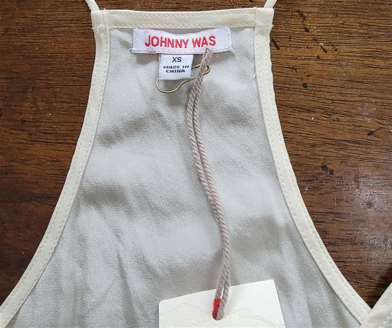 NWPTD Johnny Was xs Scoop Neck Tunic Tank White 121390