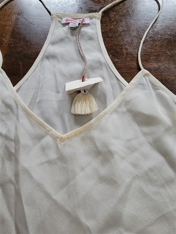 NWPTD Johnny Was xs Scoop Neck Tunic Tank White 121390