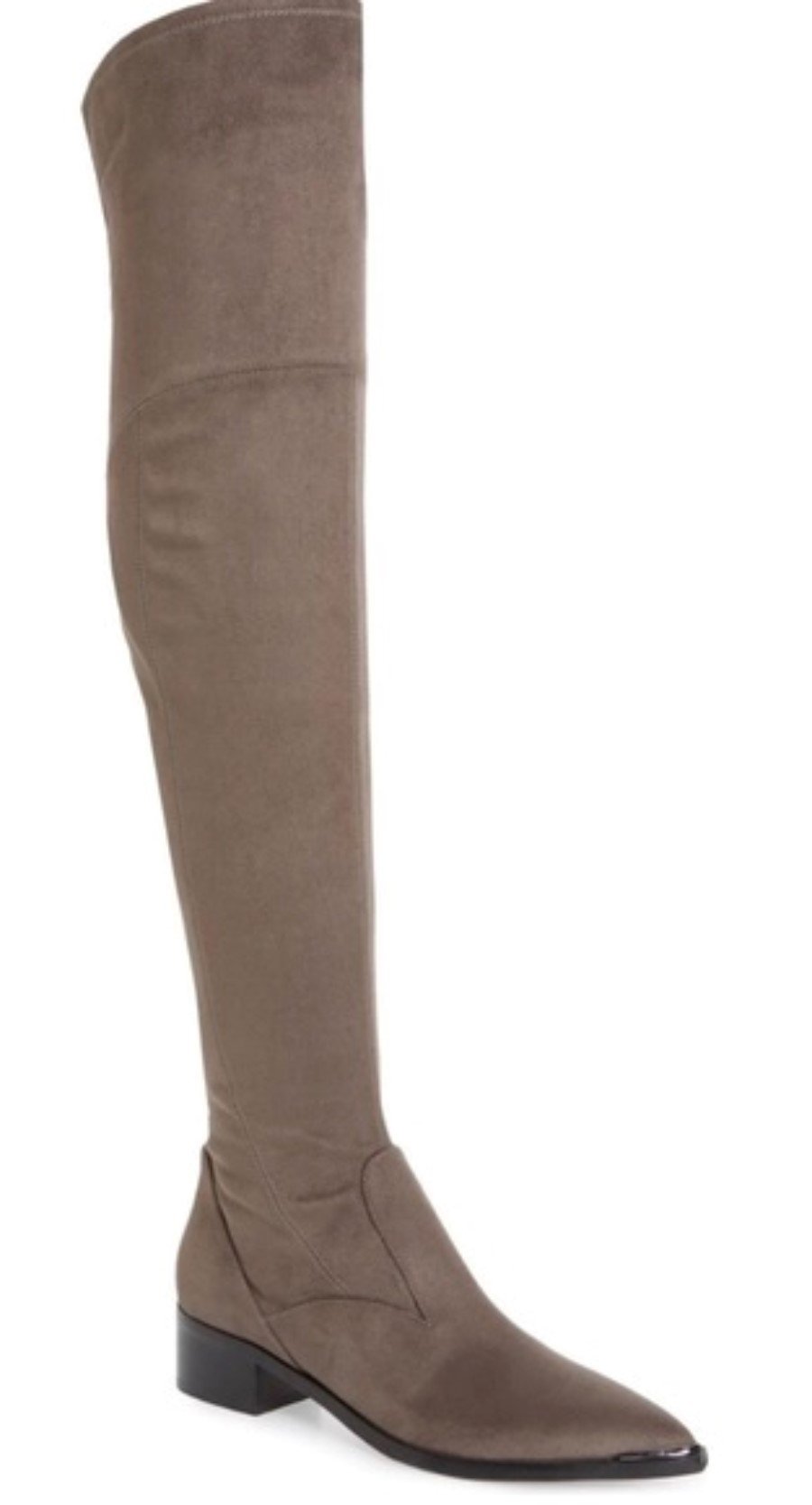 NWOT Marc Fisher 6.5 Yakira Over The Knee Boots Faux Suede Olive Green 121399