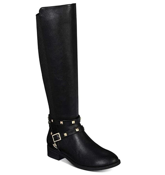 NWOT Thalia Sodi 8.5W Vallie Leather Closed Toe Knee High Black Boots 121401
