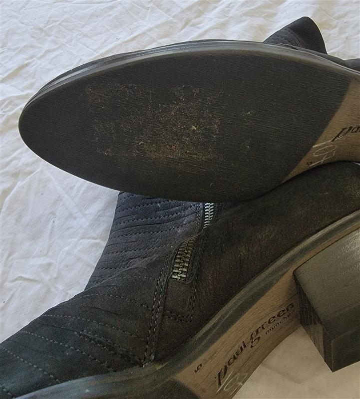 NWOT Paul Green 7.5 Shasta Sliced Ankle Boots Black 121402