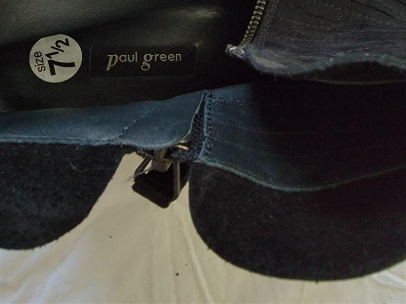 NWOT Paul Green 7.5 Shasta Sliced Ankle Boots Black 121402