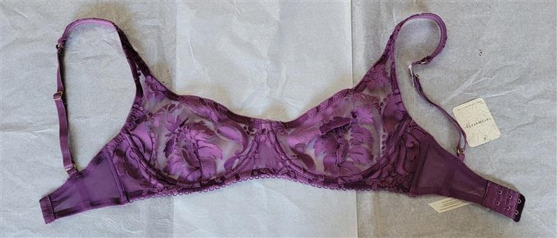 NWT Intimately Free People 32DD Underwire Sheer Bra Purple 121426