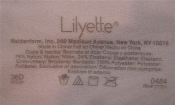 NWPT Lilyette 36D Smooth Beauty Embellished 2 Ply Lined Bra 484 White 121428