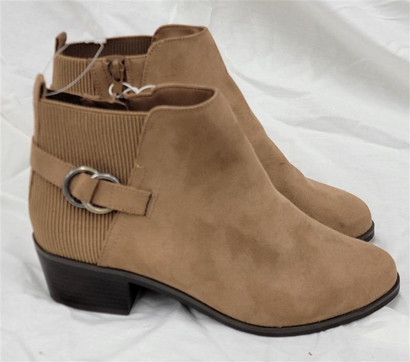 NWOTD Market Spruce 8 Brown Buckle Side Ankle Booties 121489