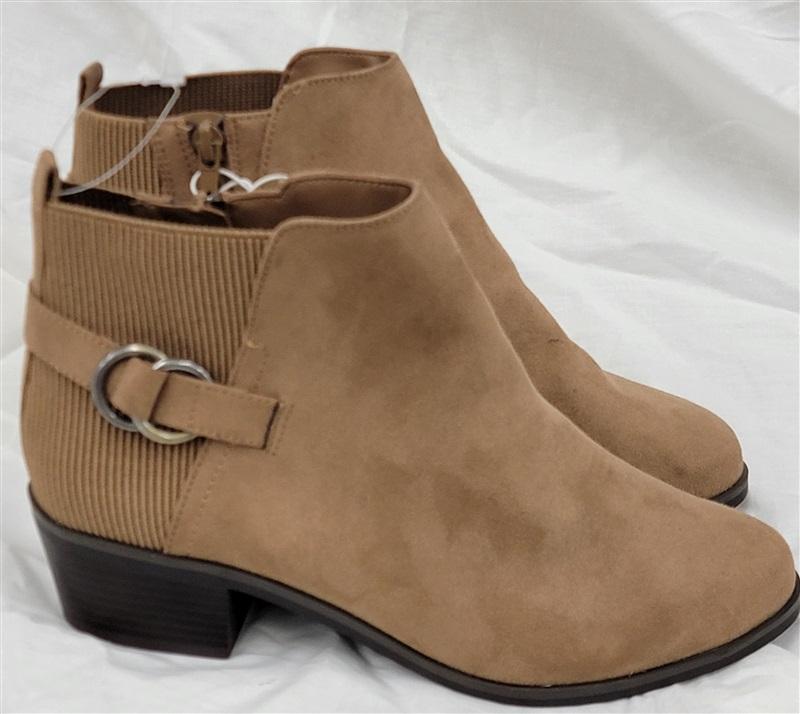 NWOTD Market Spruce 8 Brown Buckle Side Ankle Booties 121489