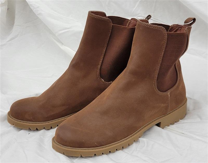 NWOT Loft 7 Lug Chelsea Booties Brown Suede Boots 121491