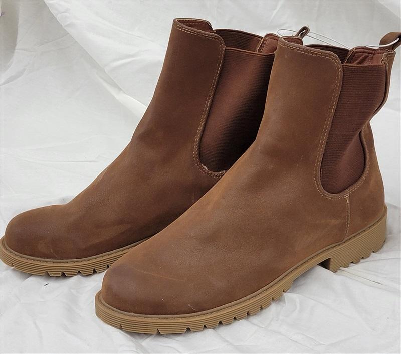 NWOT Loft 7 Lug Chelsea Booties Brown Suede Boots 121491