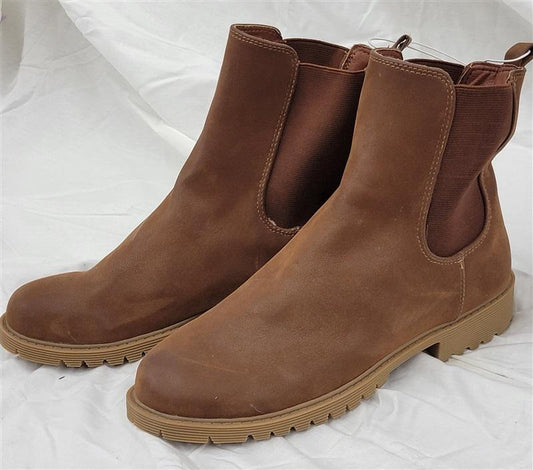 NWOT Loft 7 Lug Chelsea Booties Brown Suede Boots 121491