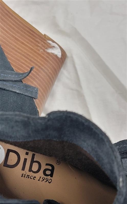 NWOT Diba 7.5 Blue Suede Wedge Heel Ankle Boots 121492