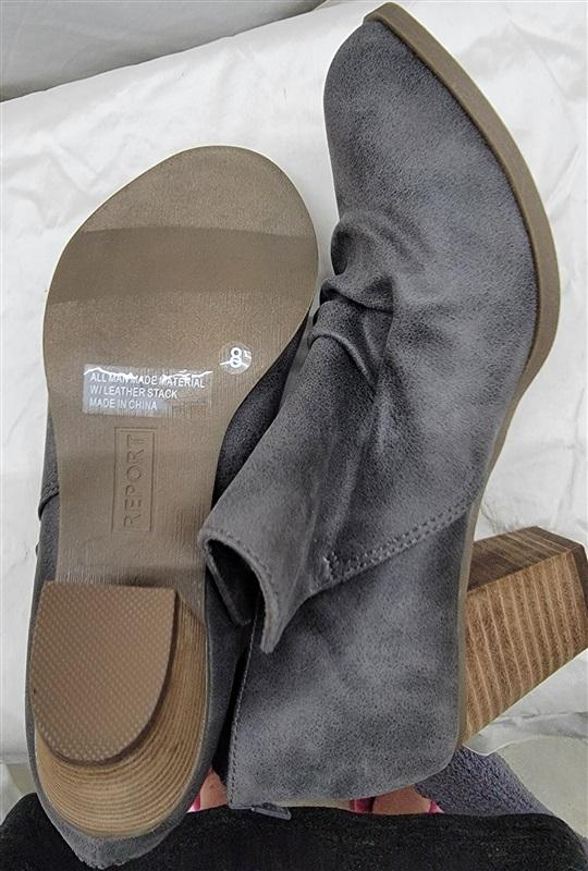 NWOT Report Gower 6 Gray Booties Ankle Boots 121494