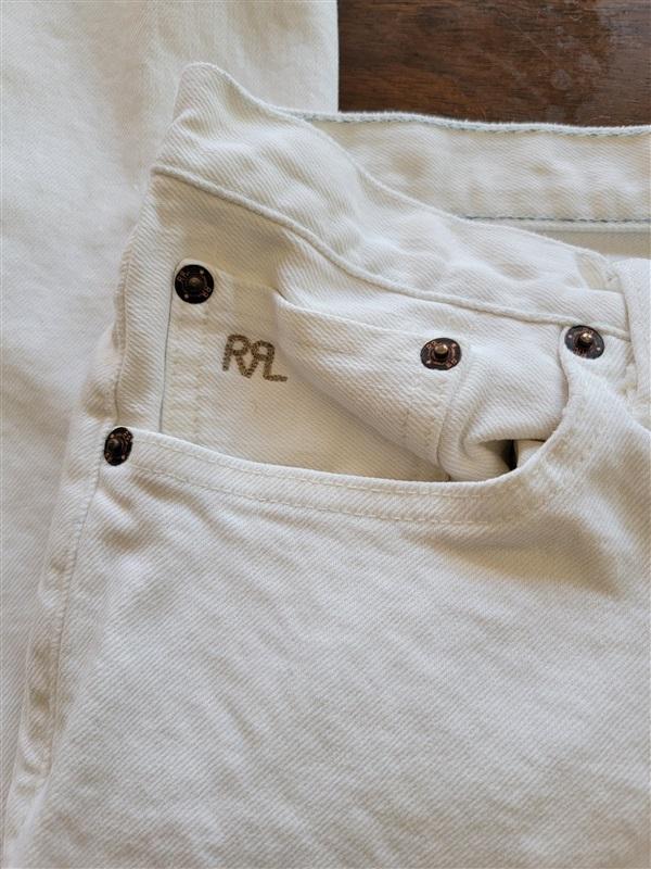 NWOT Ralph Lauren Double RL Ivory Skinny Jeans RRL 121498