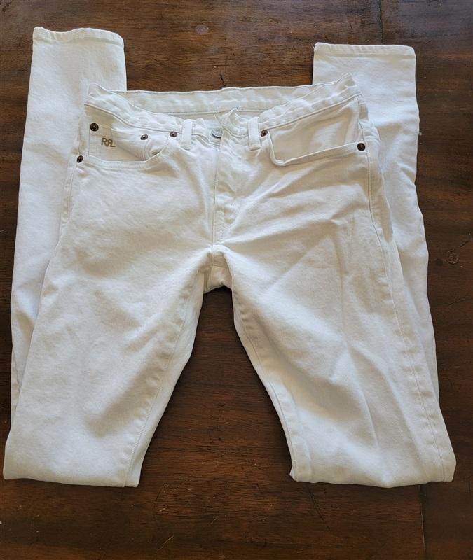 NWOT Ralph Lauren Double RL Ivory Skinny Jeans RRL 121498