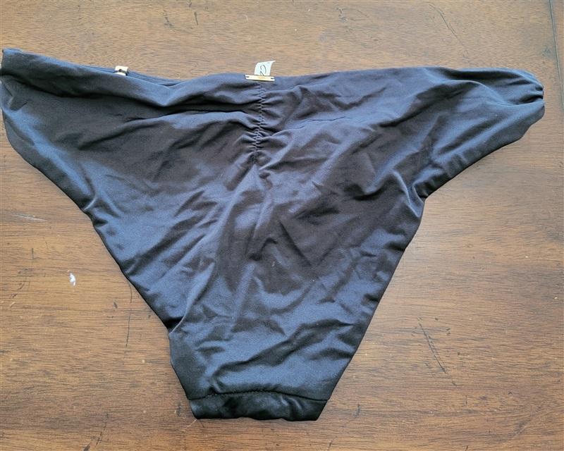 NWT A.Che L Winslet Hipster Onyx Black Swim Bikini Bottom 121517