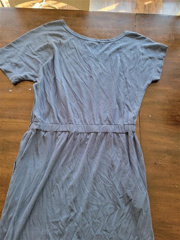 NWOT Michael Stars M Knit Off Shoulder Maxi Dress Blue 121526