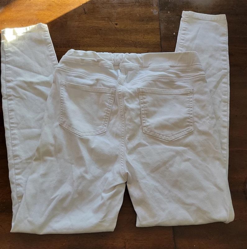 NWOT Eileen Fisher S White Pull On Stretch Skinny Jeans 121542