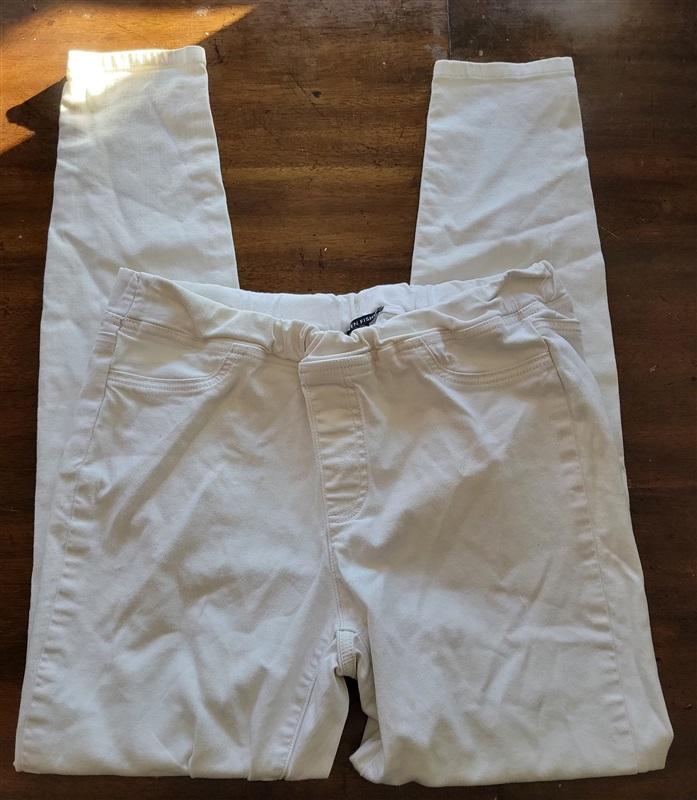 NWOT Eileen Fisher S White Pull On Stretch Skinny Jeans 121542