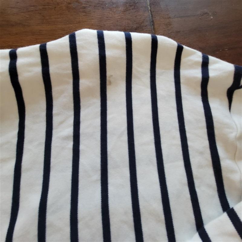 NWOTD Brooks Brothers Boat Neck Blue and White Top 121545