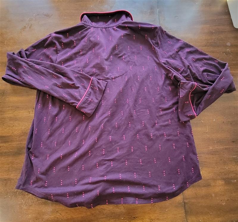 NWOT DKNY XL Girl Vibe Purple Pink Pajama Top 121546