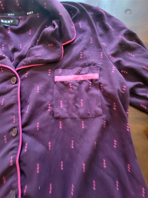 NWOT DKNY XL Girl Vibe Purple Pink Pajama Top 121546