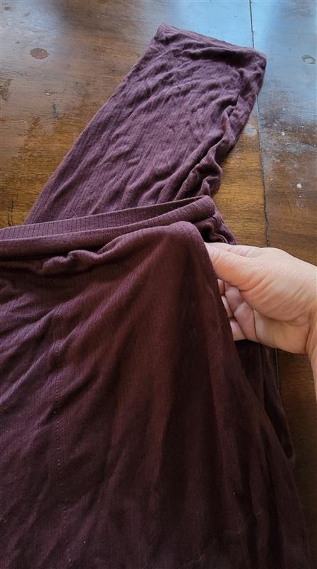 NWOT Soma L Aubergine Purple Stripe Pajama Bottom Pockets 121547