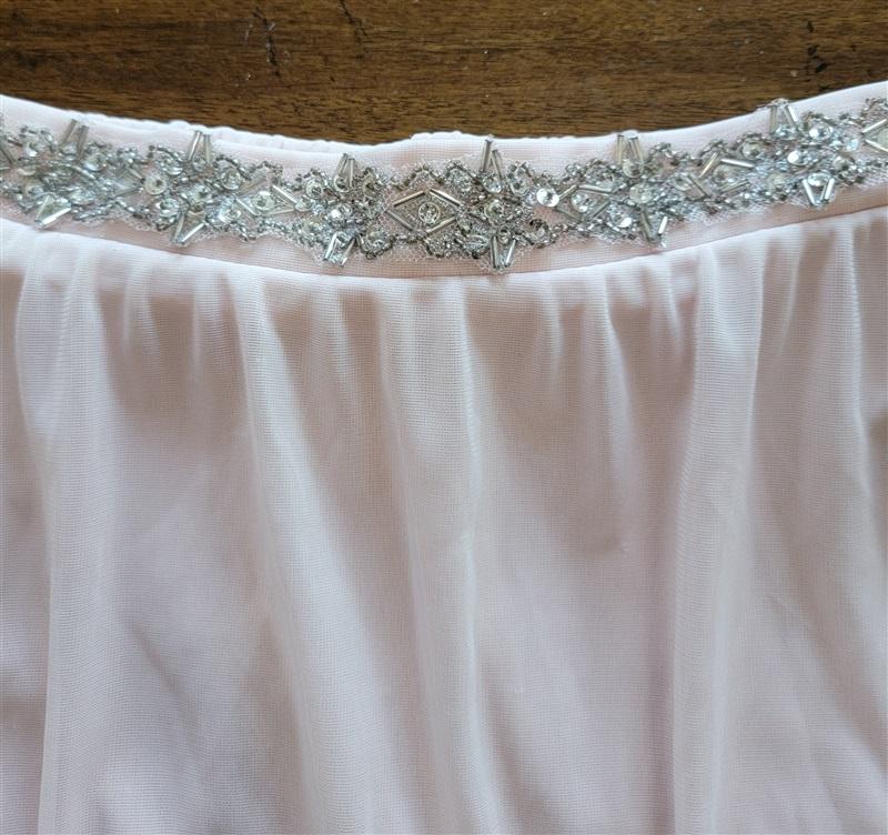 NWT Sequin Heart Girls 14 Pink Overlay Beaded Skirt 121551