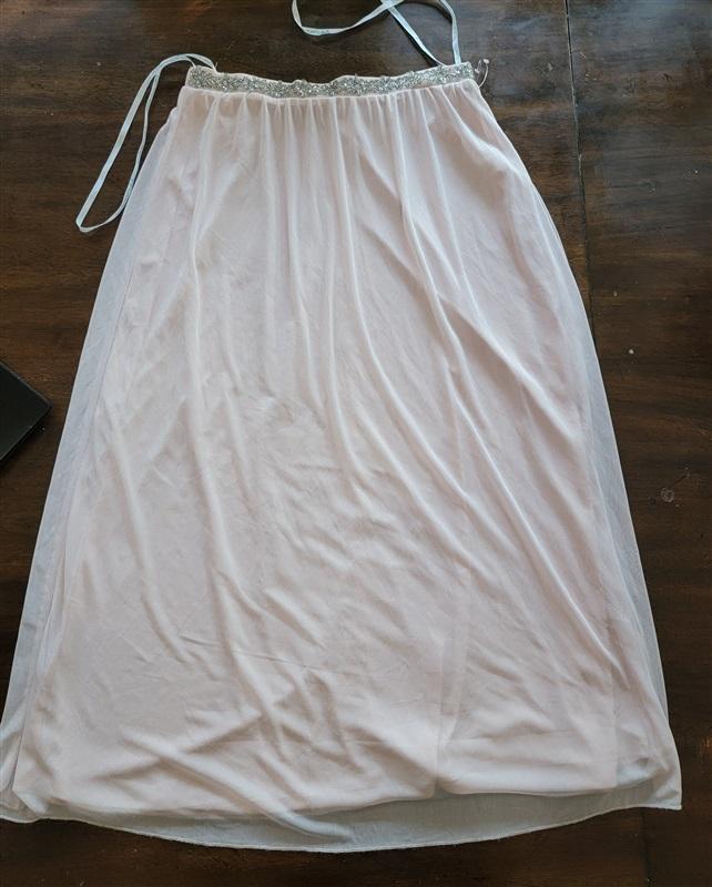 NWT Sequin Heart Girls 14 Pink Overlay Beaded Skirt 121551