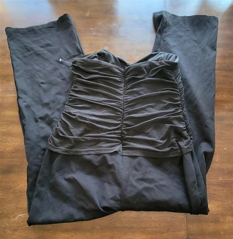 NWOT Boston Proper 12 Strapless Tulle Overlay Jumpsuit Black 121554