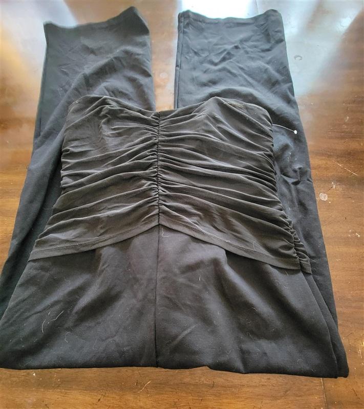 NWOT Boston Proper 12 Strapless Tulle Overlay Jumpsuit Black 121554