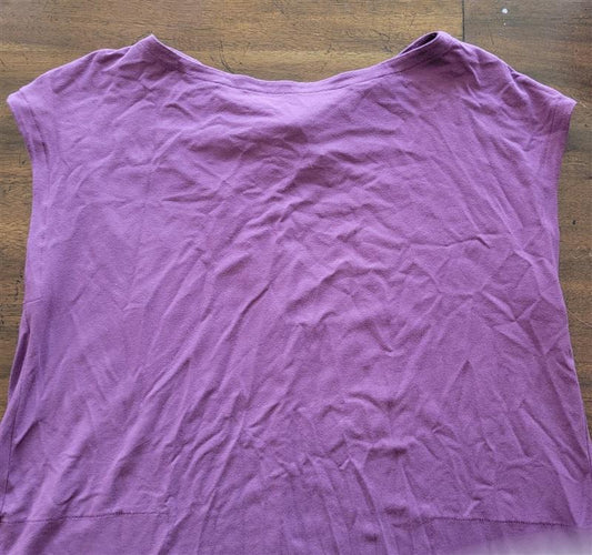 NWOT Eileen Fisher M Twist Tunic Dress Plum Purple 121557
