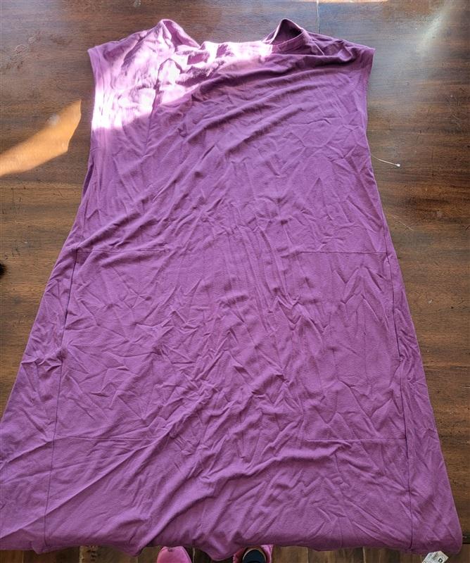 NWOT Eileen Fisher M Twist Tunic Dress Plum Purple 121557