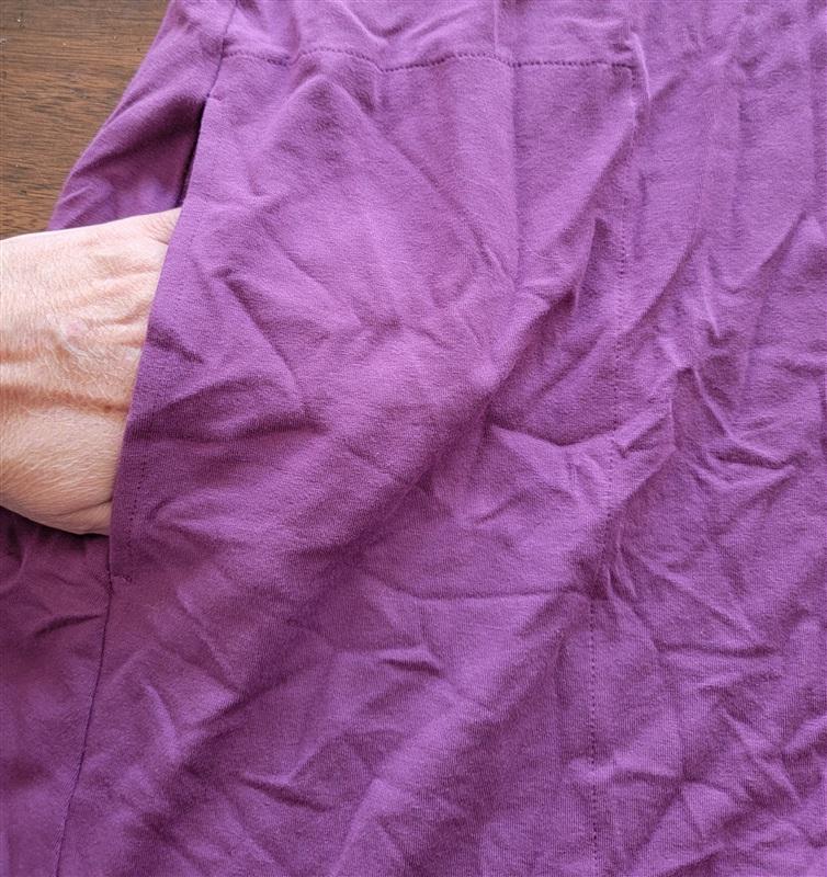 NWOT Eileen Fisher M Twist Tunic Dress Plum Purple 121557