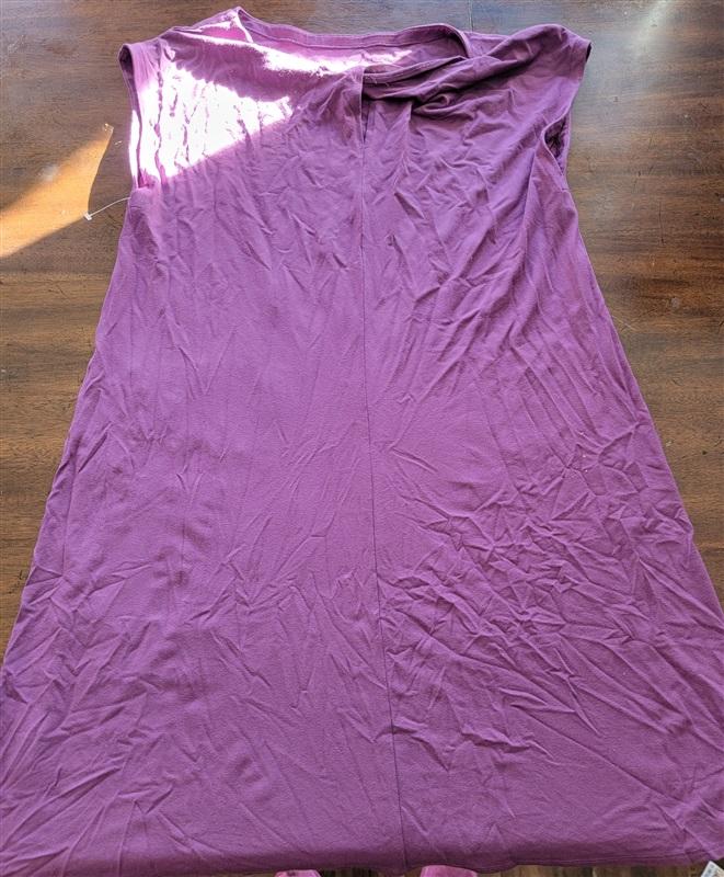 NWOT Eileen Fisher M Twist Tunic Dress Plum Purple 121557