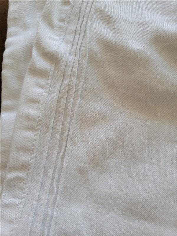 NWOT Kate & Mallory 8 Stretch Denim Tuxedo Ribbon Jeans White 121560