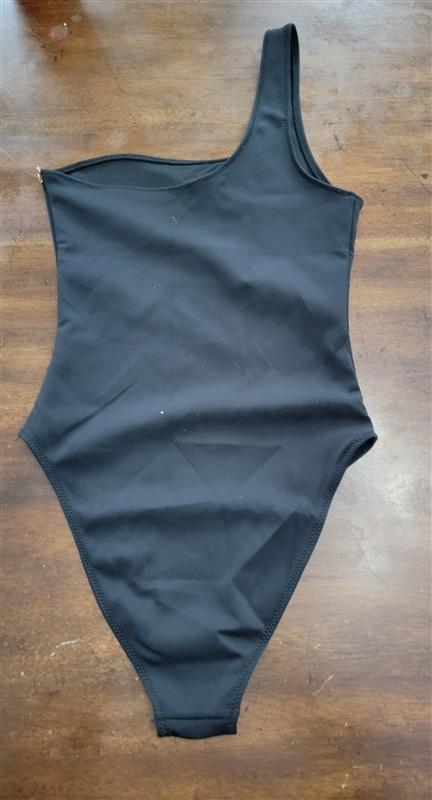 NWOT Good American sz 1 Sculpt 1 Shoulder Black 1PC Swimsuit 121573