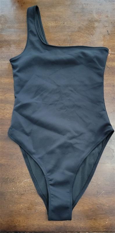 NWOT Good American sz 1 Sculpt 1 Shoulder Black 1PC Swimsuit 121573