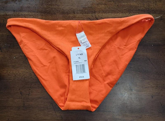 NWT L*Space XL Camacho Classic FULL Bikini Swim Bottom POP Orange 121578