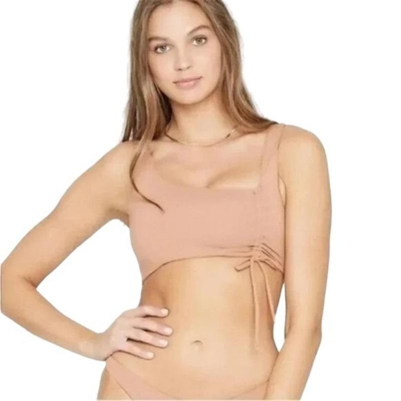 NWOT L*Space S Wilder Top Putty Bikini Swim Top 121581