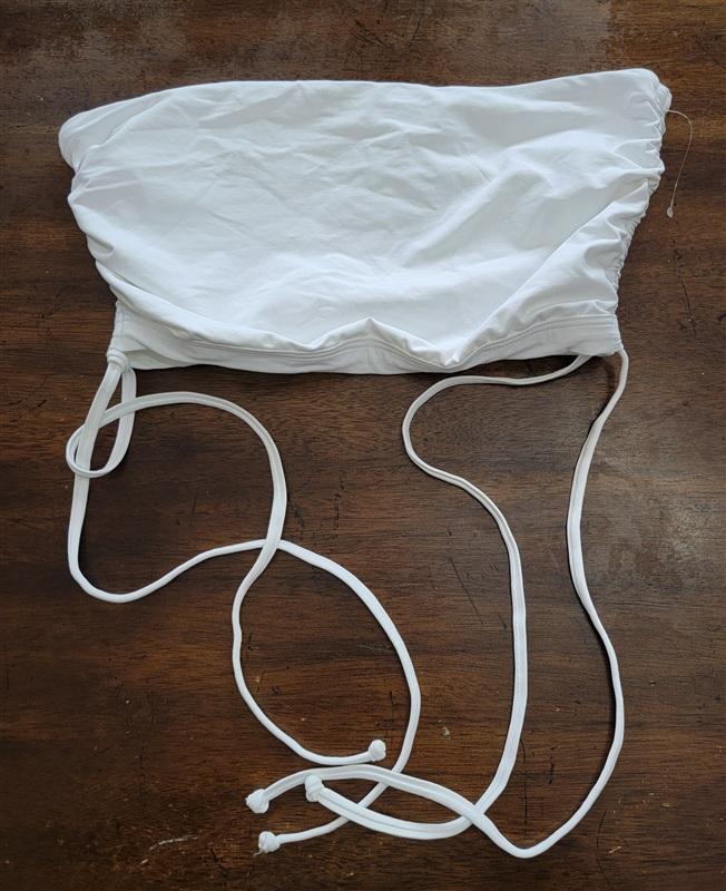 NWOTD L Space S Tessa Brooks Kim Top & Isla Skirt Tie Up Swim Set White 121582