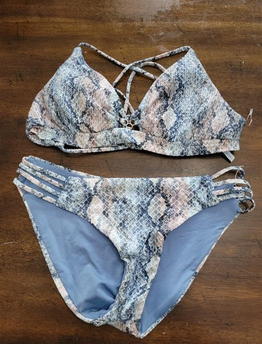 NWOT Isabella Rose SM Vienna Snakeskin 2PC Bikini Swimsuit 121600