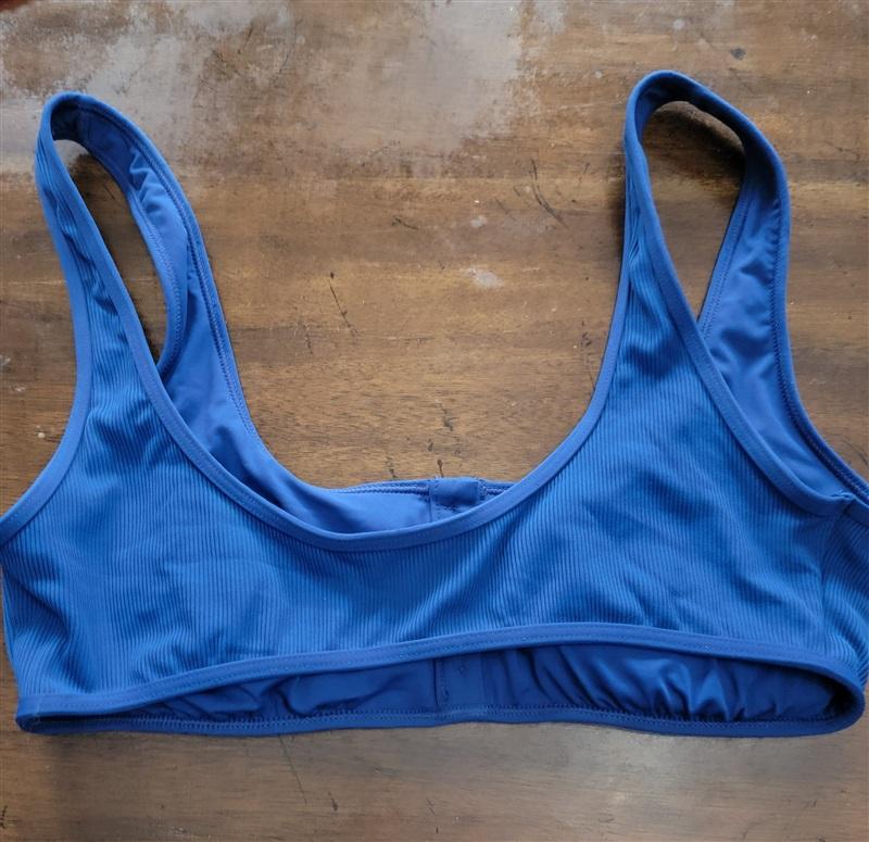 NWT Tommy Hilfiger S Ruffle Bikini Top Blue 121613