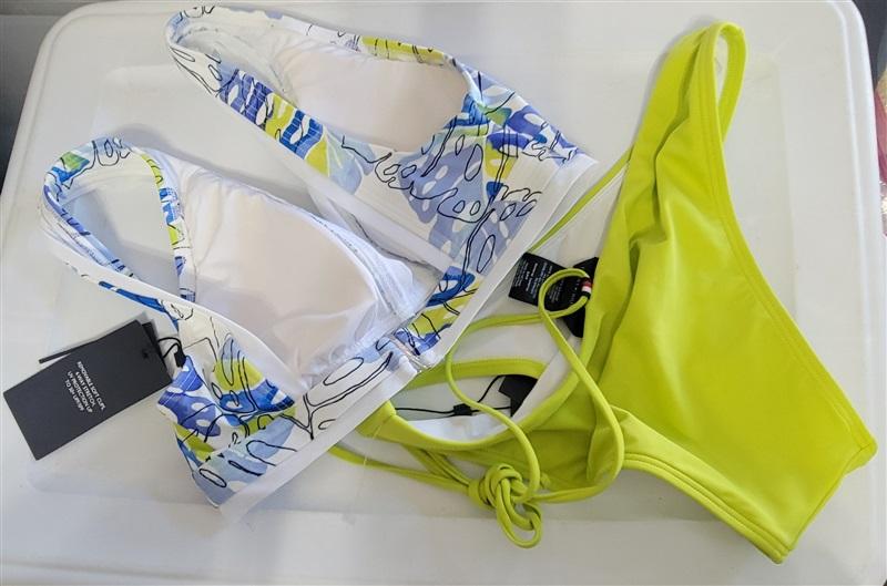 NWT Tommy Hilfiger S Deep V Bikini Top & Bottom 121628
