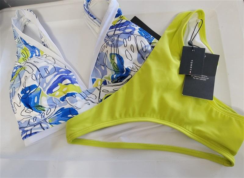 NWT Tommy Hilfiger S Deep V Bikini Top & Bottom 121628