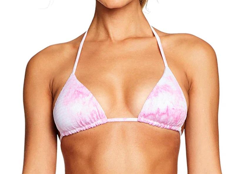 NWT Vitamin A Gia-Elle Pink White Tie Dye String Bikini 121635