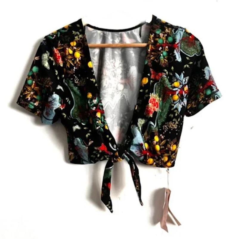 NWT Free People HAH Hot As Hell S All Tied Up Kyoto Kimono Reversible Top 121645