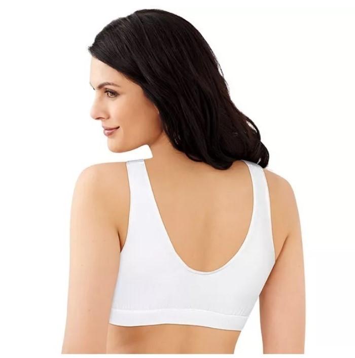NWT Bali S Comfort Revolution Seamless Microfiber Crop Top Bra 103J IVORY 121652