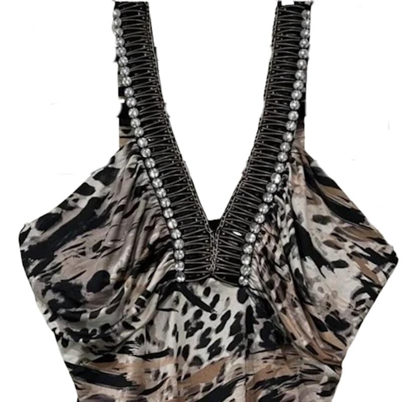 NWOTD Boston Proper XS Animal Print Rhinestone Tank 121664